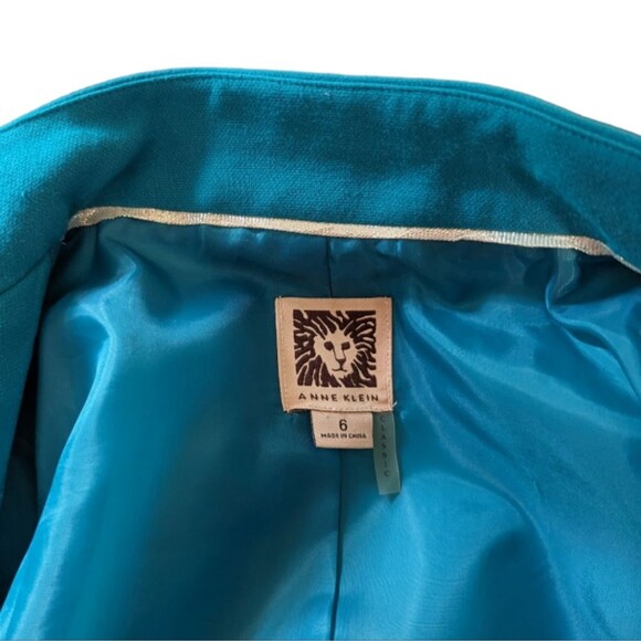 Women's Vintage Anne Klein Light Blue Sleeveless Dress with Jacket, Size 6 - Picture 3 of 10